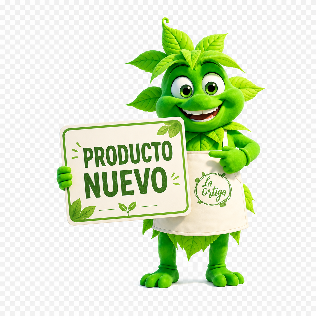 Ortiguín presentando un producto nuevo en La Ortiga